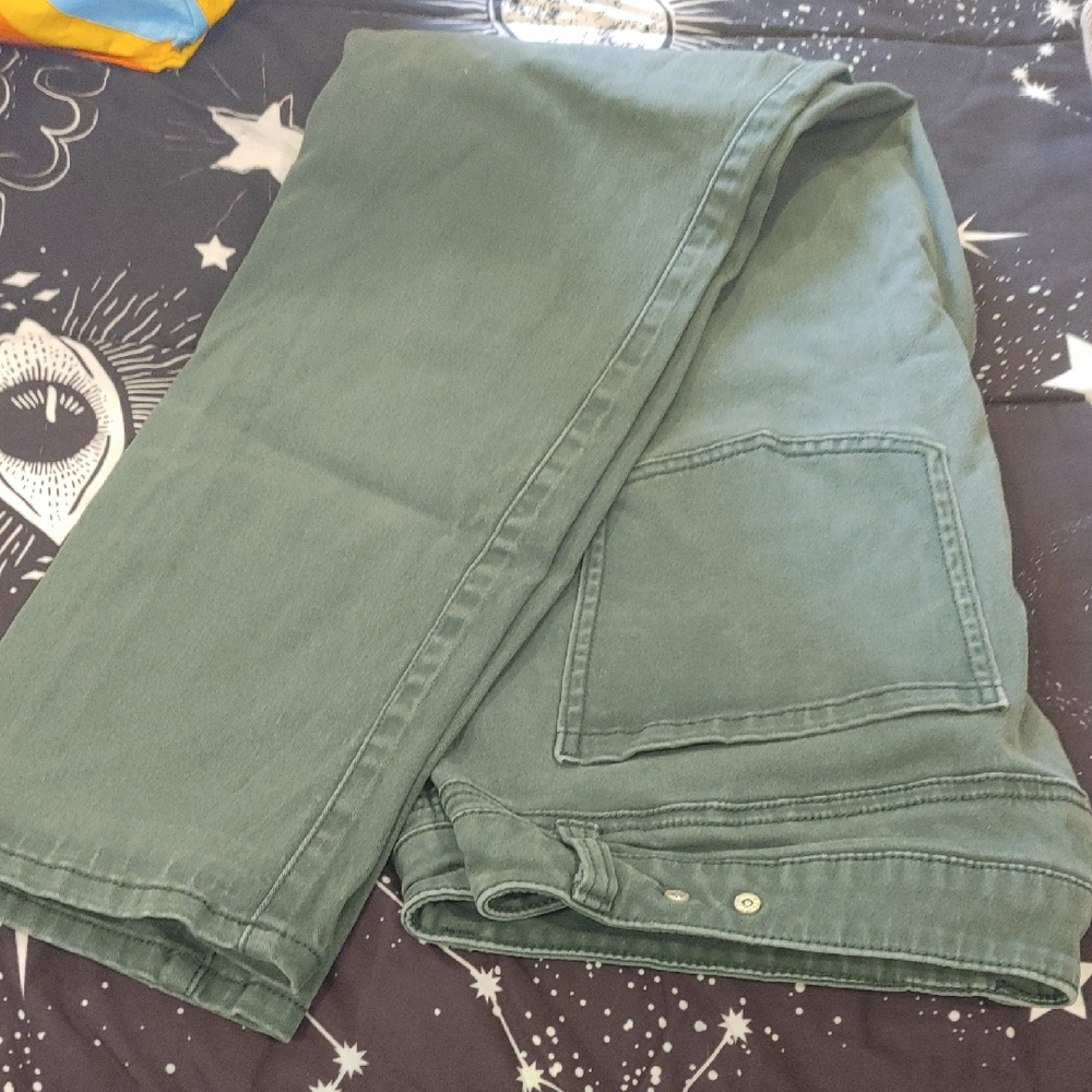CAbi Women's Green Skinny Jeans